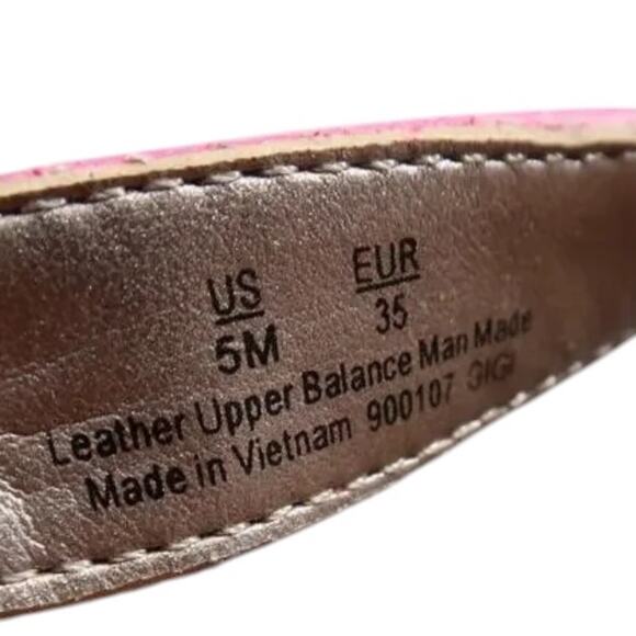 Sam Edelman Shoes Womens 5 Sandals Fashion Casual Snake Print Leather Pink Gigi - Picture 11 of 12